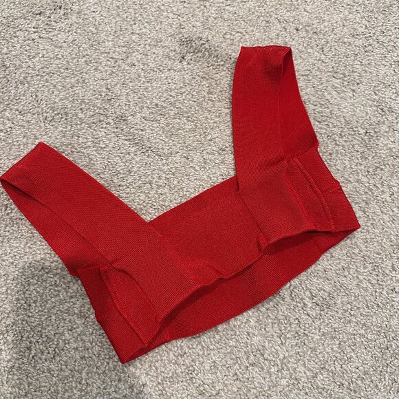 HAIGHT. Knit Amanda Top - Revolve Red Bandage Crop Bra Top - Size Small - Picture 8 of 9